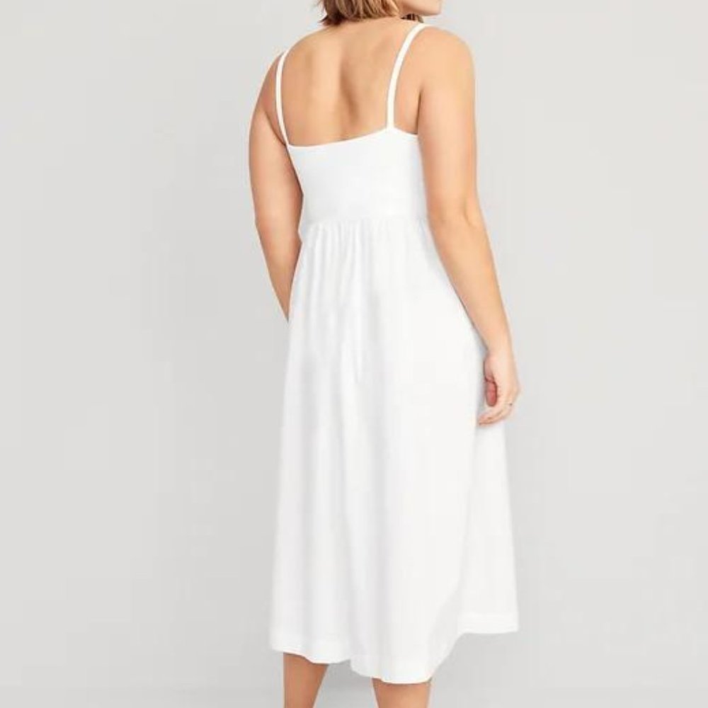 NWT Old Navy Fit & Flare Combination Midi Cami Dress for Women - Picture 5 of 7